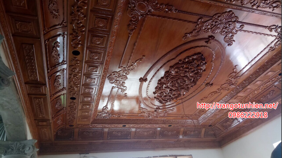 Trần Gỗ Gõ Đỏ Cổ Điển 2019